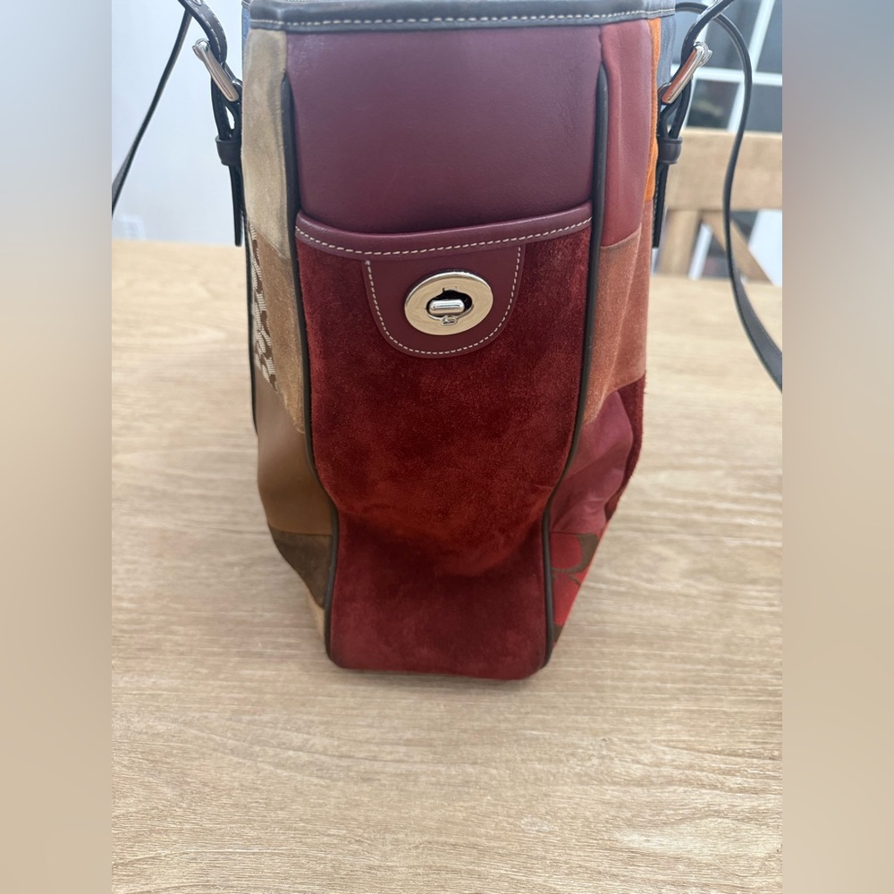 Coach Holiday Patchwork leather/suede tote - Picture 6 of 14